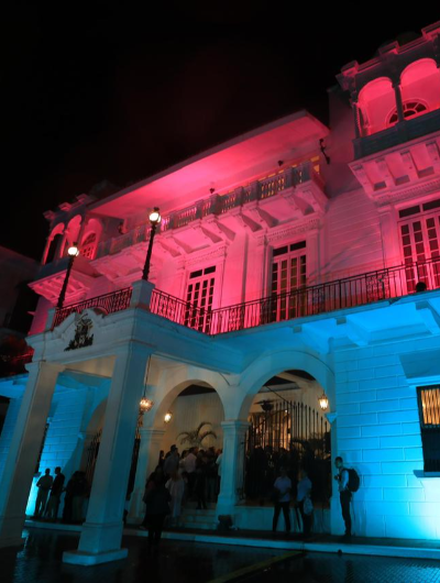 foto de portada de la publicación Con encendido de luces en la Presidencia de la República inicia Campaña de la Cinta Rosada y Celeste