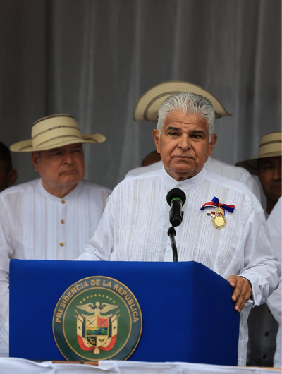 foto de portada de la publicación Presidente Mulino llama a los panameños a unirse para enfrentar retos del país, durante festejos del 10 de noviembre